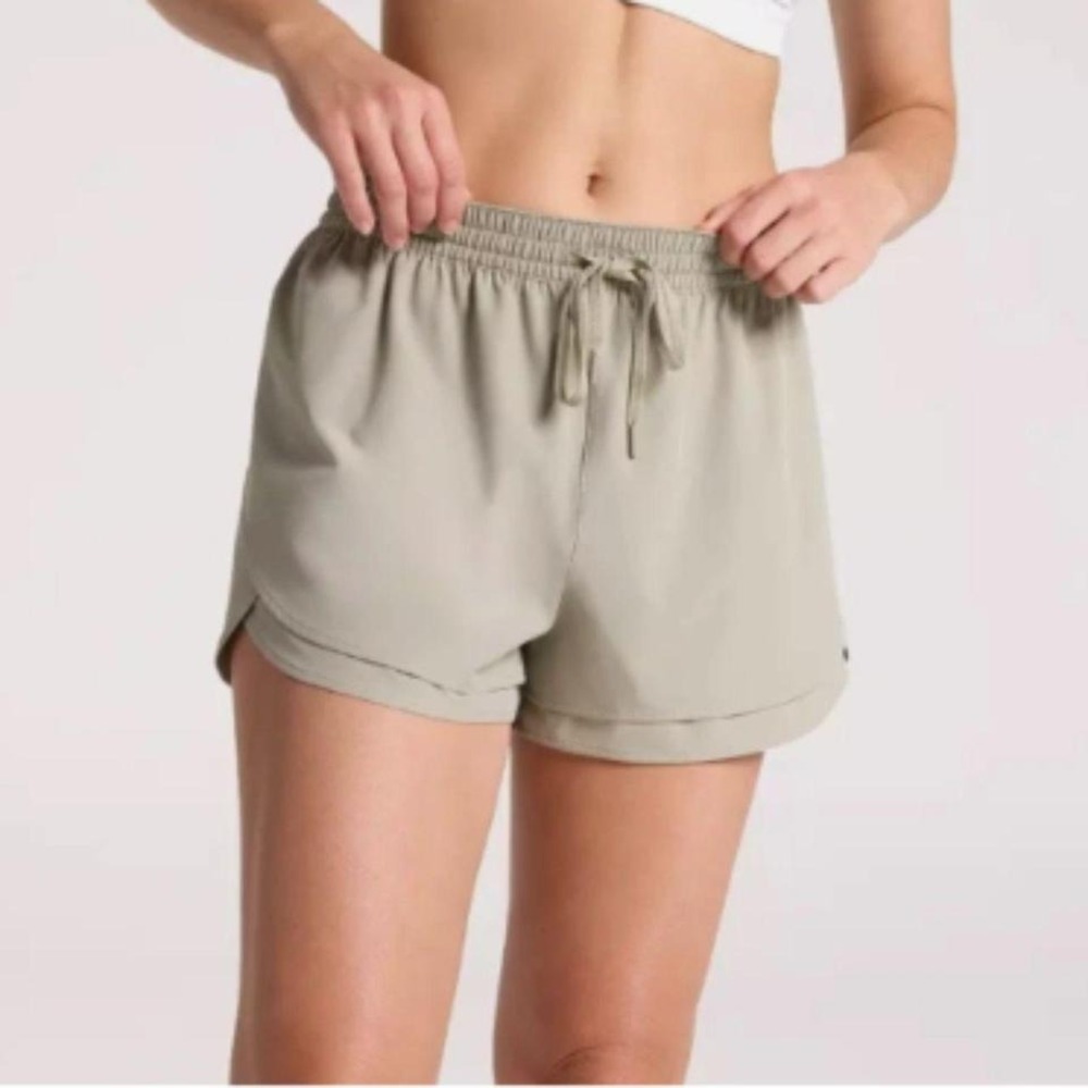 CALIA Athletic Running Shorts Tan Beige Cream Pull On Lined Activewear Sz M Gym - Picture 4 of 7